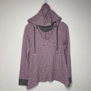 Roxy v-neck‎ hooded sweatshirt size small